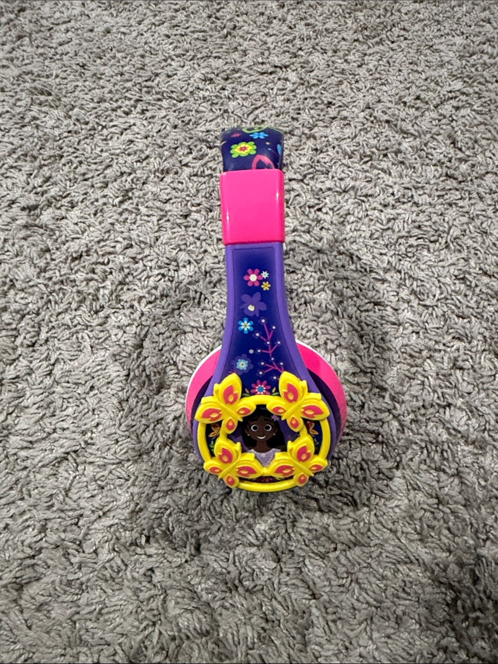 Kids Purple & Pink Floral Wireless Headphones with Yellow Accent-Encanto